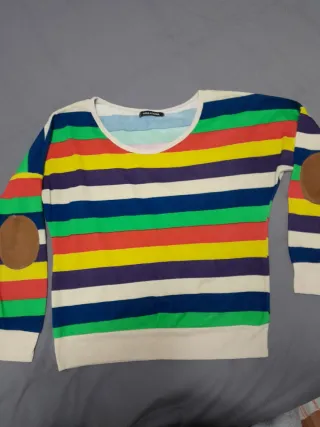 Jersey rayas multicolor con parches