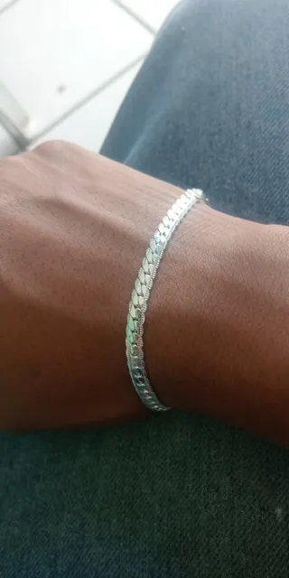 Pulsera Plata 925 Estilo Cadena Cubana Nueva