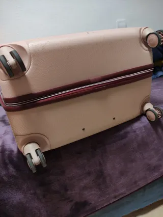 Maleta Delsey rosa gama Lujo 82cm + Accesorios