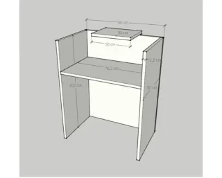 Mostrador de negocio blanco