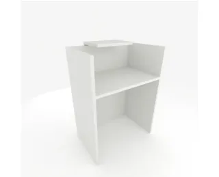 Mostrador de negocio blanco