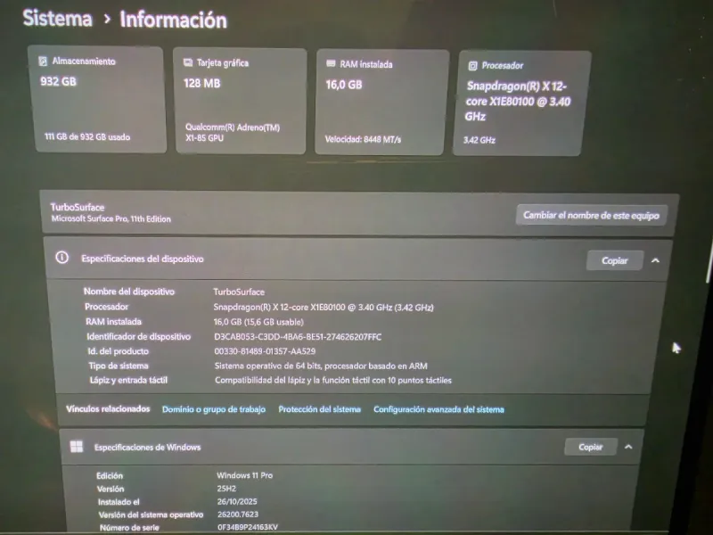 Surface Pro 11 1TB 16GB RAM + Teclado original afbeelding 3