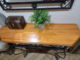 Recibidor de forja y madera