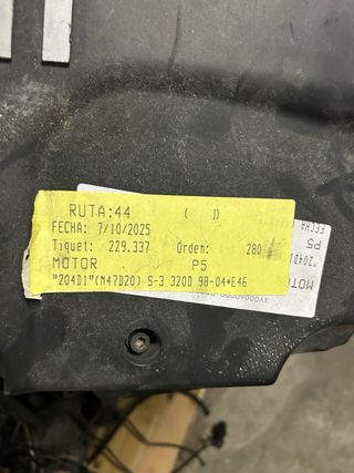 Motor BMW M47 D20 (204D1) 320d 136cv