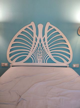 Cabecero 150 cm metálico blanco