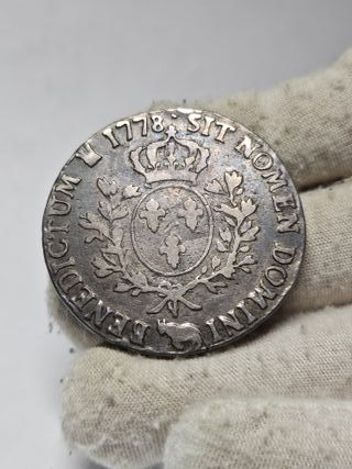 Moneda de plata 1 Ecu 1778 de Francia Pau