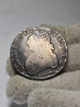Moneda de plata 1 Ecu 1778 de Francia Pau