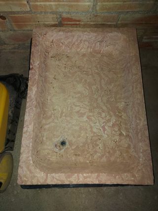 Fregadero,pica,lavabo de piedra roja antigua