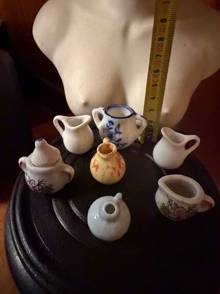 Lotto di Miniature Vintage: Porcellana e Ceramica