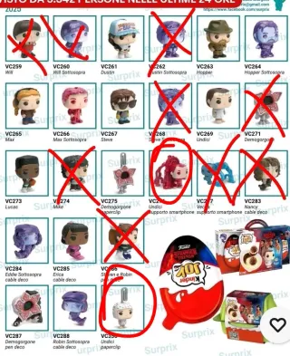 Kinder Joy Stranger Things Funko Pop