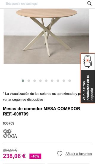 Mesa comedor Ixia 120 cm NUEVA