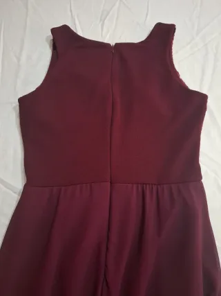 Vestito lungo elegante rosso scintillante