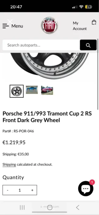 Llantas 18 Tramont cup 2 RS Desmontables