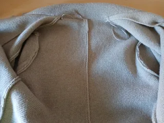 Abrigo largo de punto beige