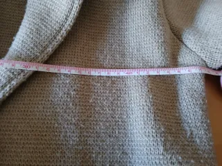 Abrigo largo de punto beige