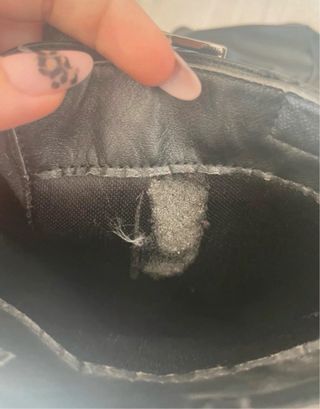 Stivali neri in simil pelle con fibbia argento