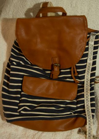 Zainetto righe blu e marrone
