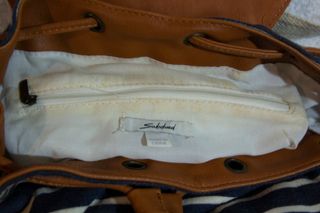 Zainetto righe blu e marrone