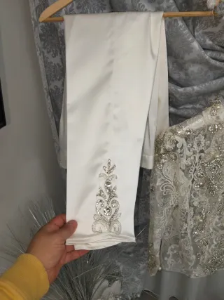 Traje Boda Novio Padrino Gitano Plata Blanco