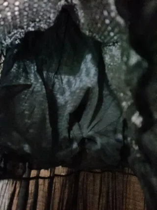 Gonna lunga nera con pizzo