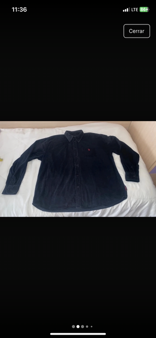 Camisa Pana Negra Polo Hombre