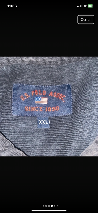 Camisa Pana Negra Polo Hombre