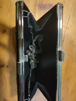 Bolso DRAP piel de serpiente negro