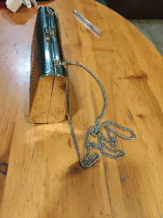 Bolso DRAP piel de serpiente negro