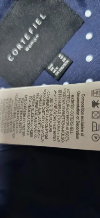 Chaqueta Cortefiel azul lunares