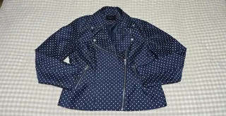 Chaqueta Cortefiel azul lunares