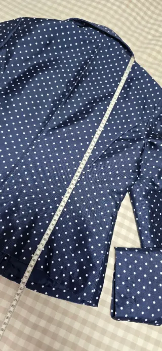 Chaqueta Cortefiel azul lunares