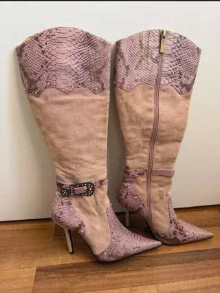 Stivali donna tacco alto pitonati