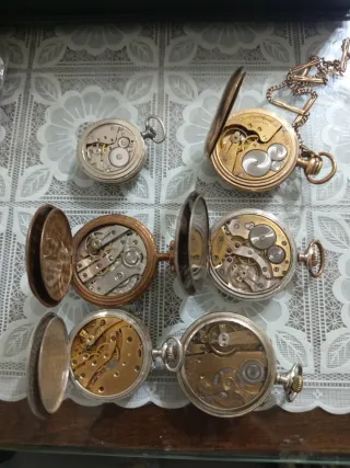 Lote 6 Relojes de Bolsillo Antiguos