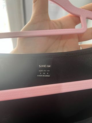 Body negro manga larga SHEIN Talla S