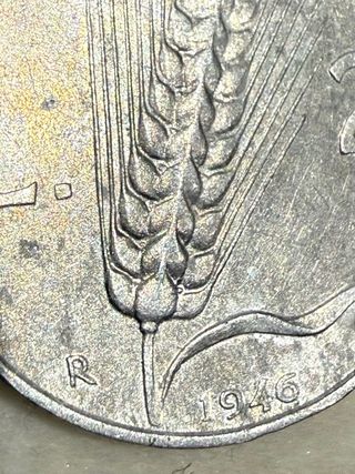 Moneta 2 Lire 1946 Spiga