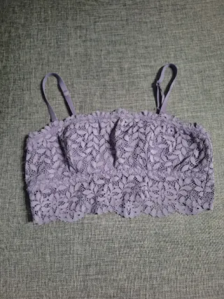 Top lila Women'secret encaje