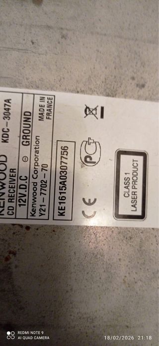 Radio Coche KENWOOD KDC-3047A MP3 AUX