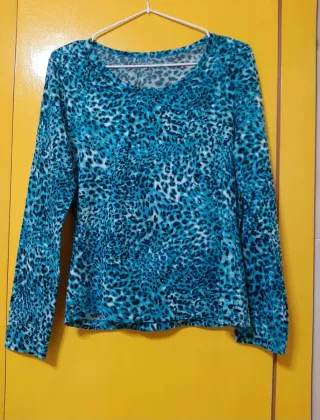 Camiseta manga larga estampado animal print
