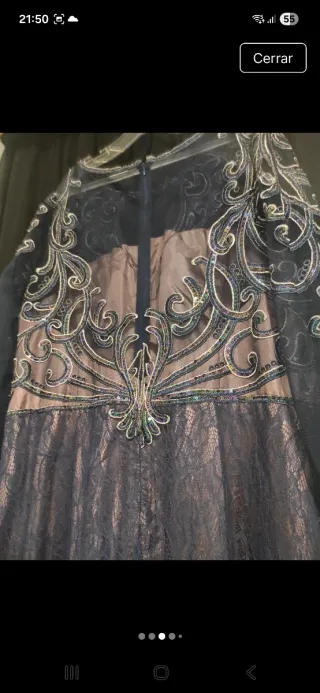 Vestido largo fiesta azul T XXL