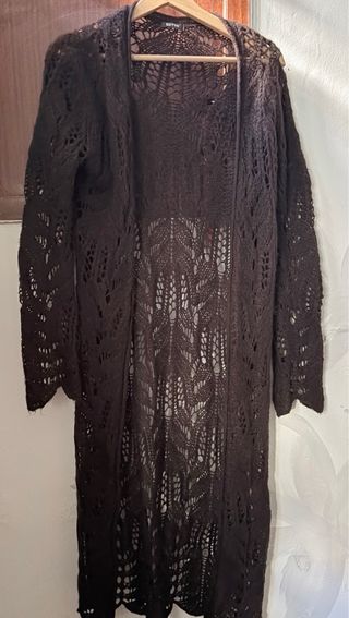 Cardigan lana marrone