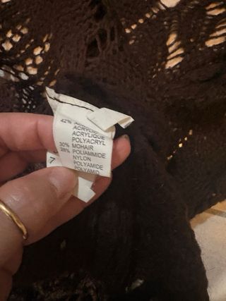 Cardigan lana marrone