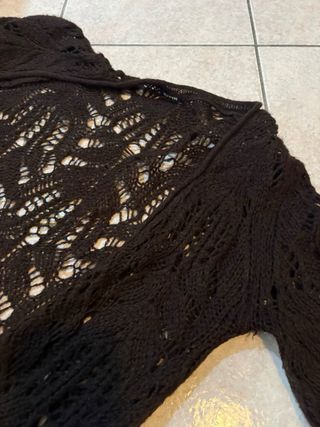 Cardigan lana marrone