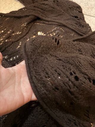 Cardigan lana marrone