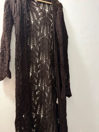 Cardigan lana marrone