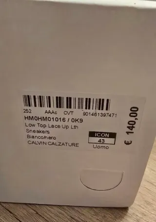 Zapatillas Calvin Klein Hombre Blancas y Negras