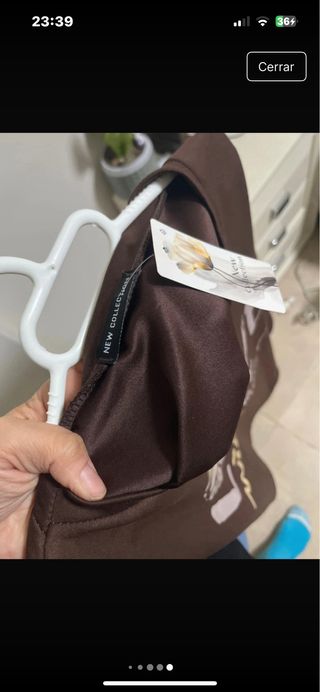 Sudadera mujer marrón y dorada