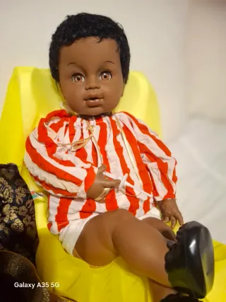 Angelo Negro Sebino vintage doll Piangente