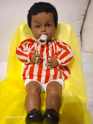 Angelo Negro Sebino vintage doll Piangente