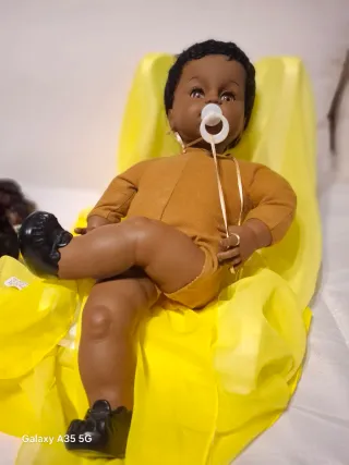 Angelo Negro Sebino vintage doll Piangente