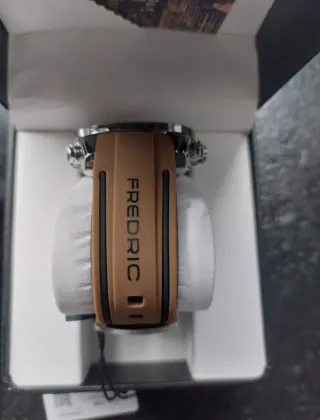 Reloj Fredric Dual Time Negro y Marrón Nuevo